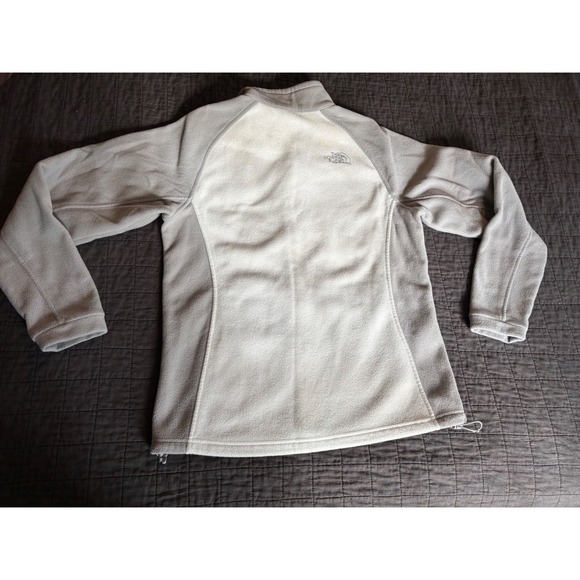 The North Face Gray White Fleece‎ Zip Up Jacket Medium - Picture 4 of 5